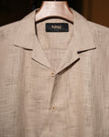 Cream Beige Half Sleeve Cuban Shirt
