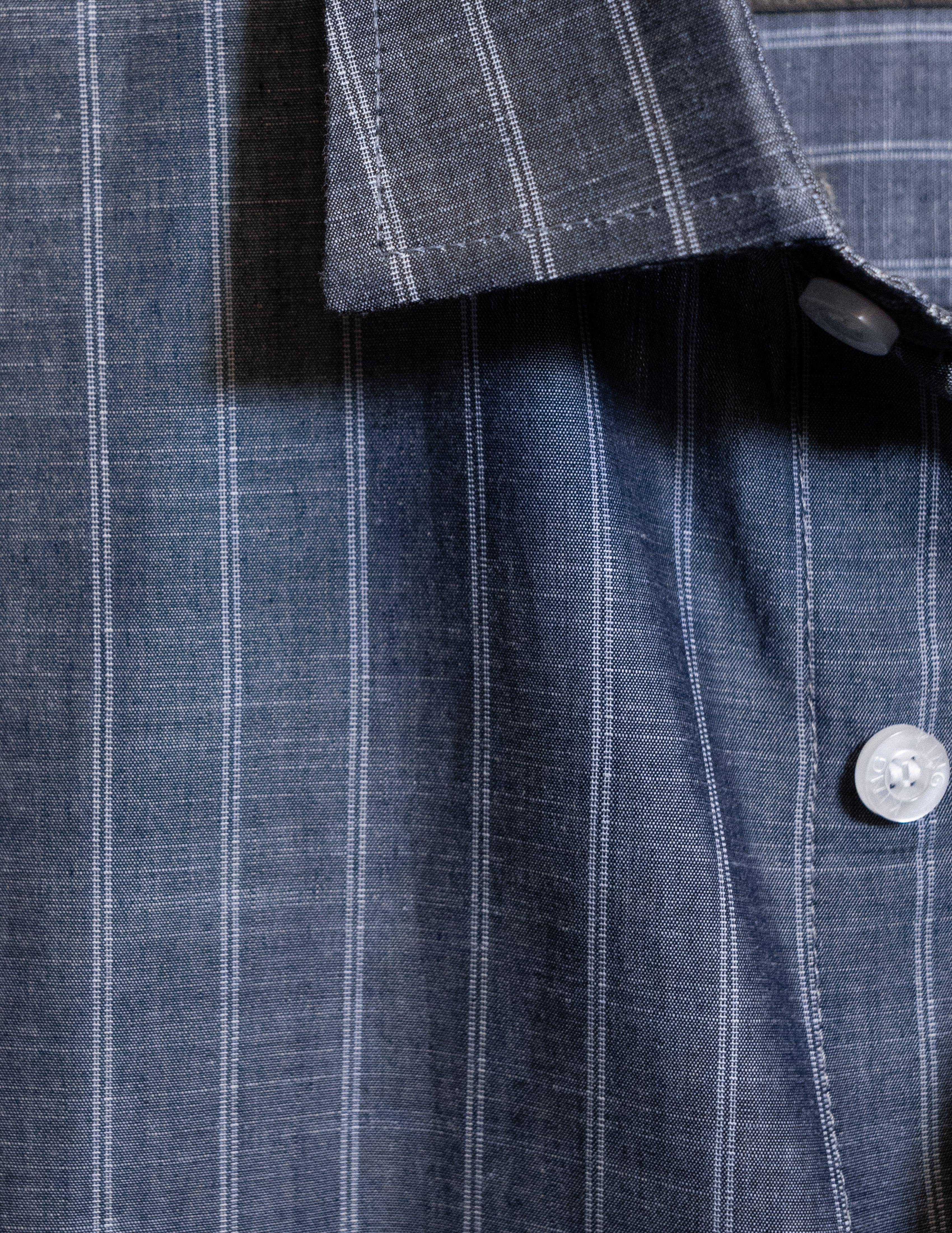 Grey Black Vertical Lines Full Sleeve Shirt