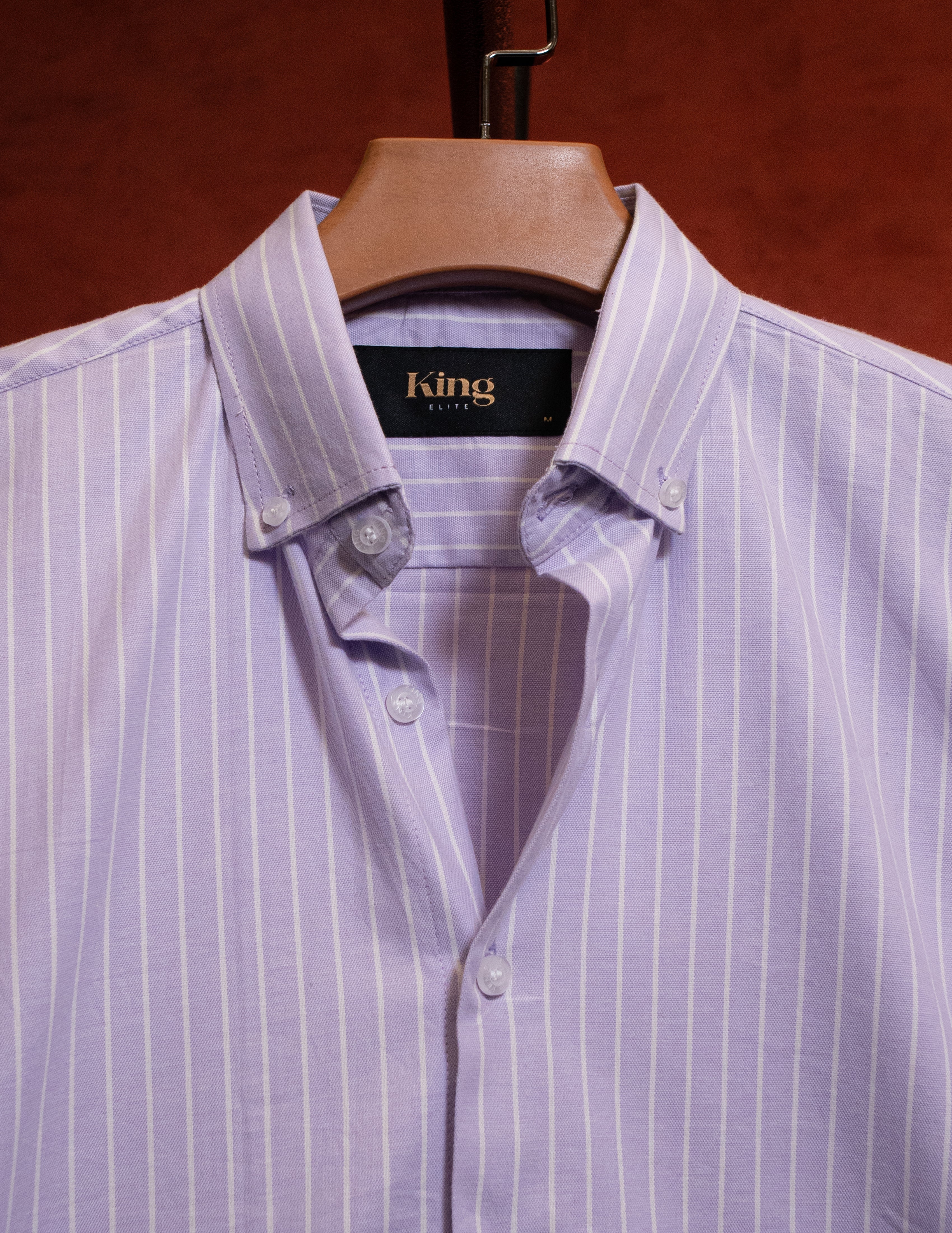 Purple Vertical Lines Full Sleeve Shirt