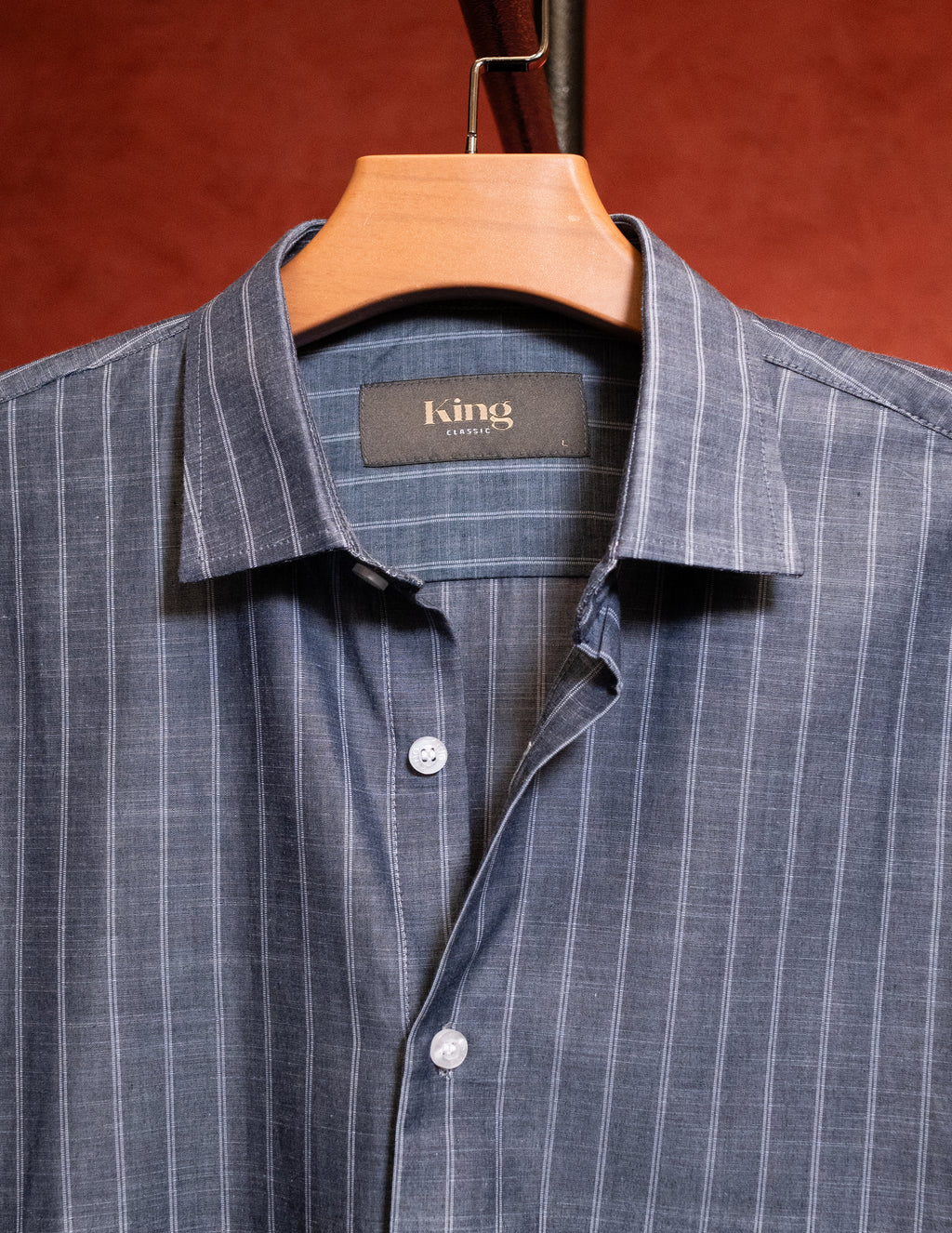Grey Black Vertical Lines Full Sleeve Shirt