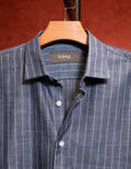 Grey Black Vertical Lines Full Sleeve Shirt
