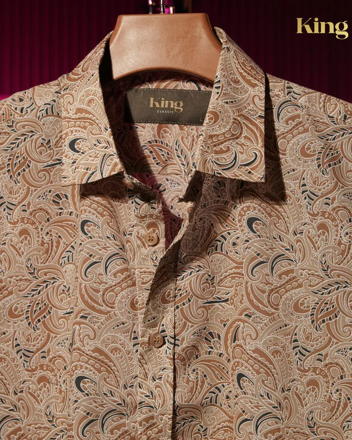 Royal Paisley Print Full Sleeve Shirt